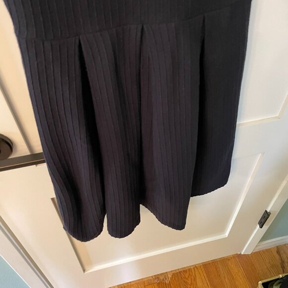 BCBGMaxAzria Womens Navy Blue Pleated Midi Dress - Picture 3 of 9